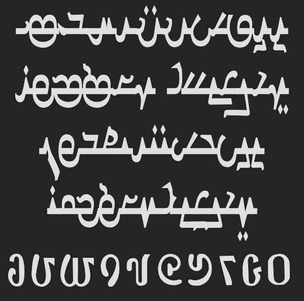 Font used by Khumuun Bichig